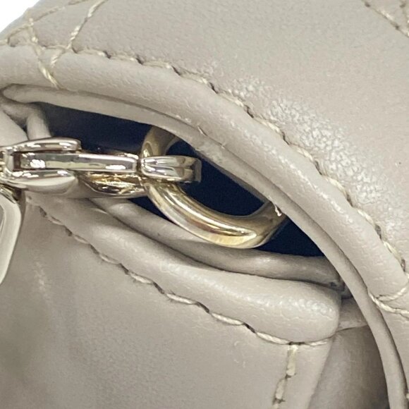 Auth DIOR/ChristianDior My Dior - Dior Talk phone bag - Gray Beige Lambskin - Picture 5 of 16